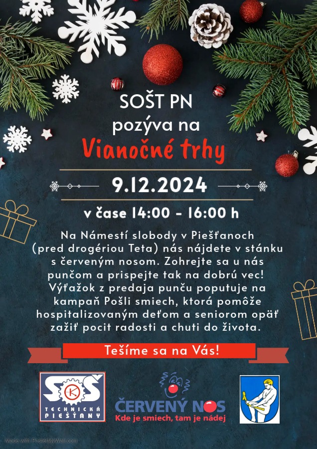 Vianočné trhy v Piešťanoch: Charita prináša radosť aj pomoc. Zdroj: Mesto Piešťany